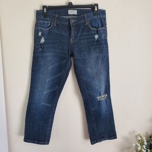 Aeropostale Cropped Capri Distressed Jeans